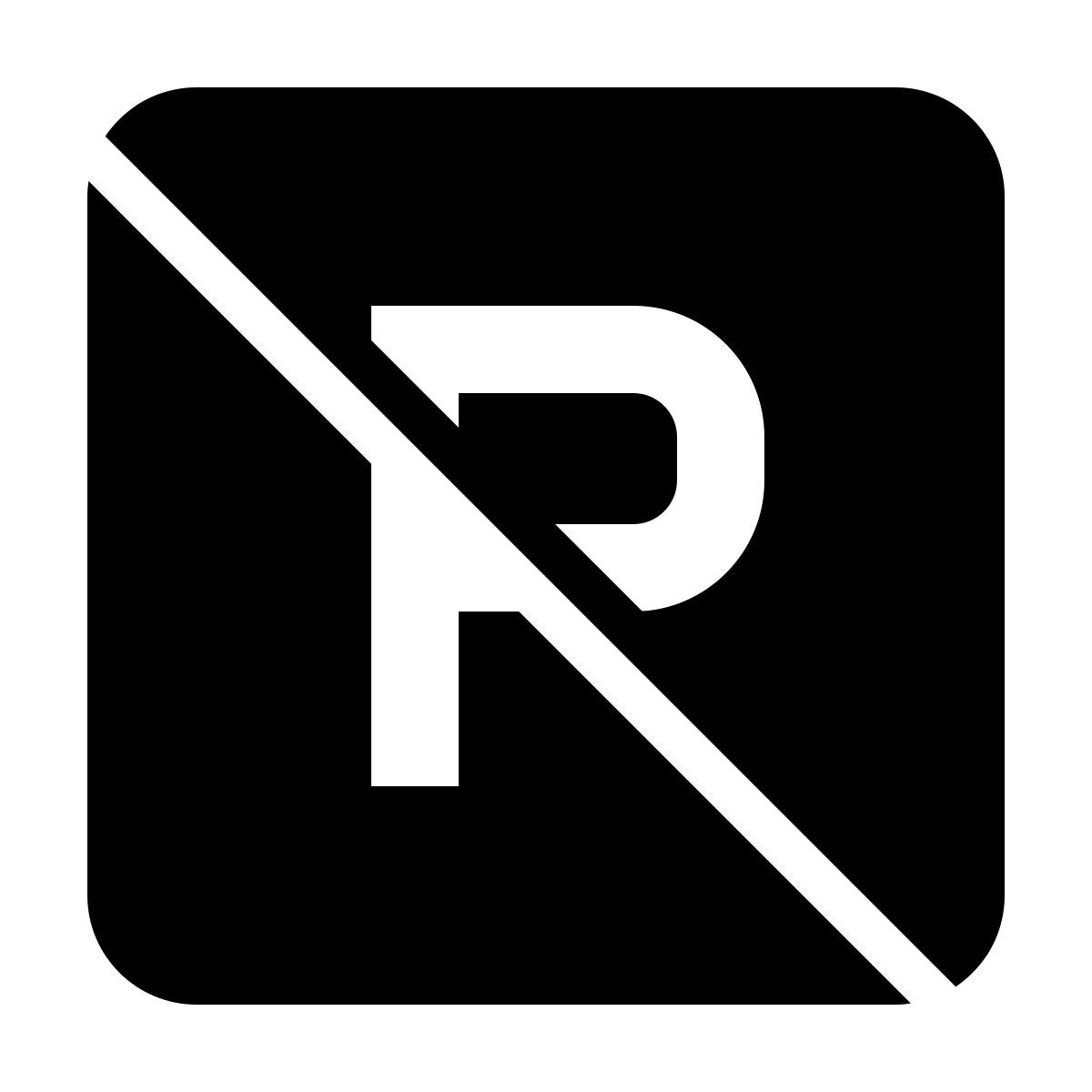 ios 17 filled style no estacionar icon