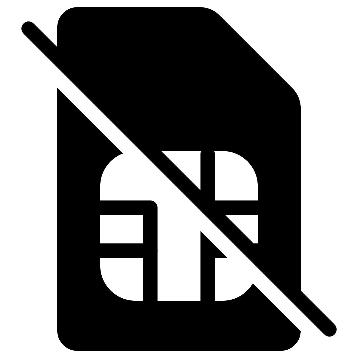 ios 17 filled style sim 카드 없음 icon