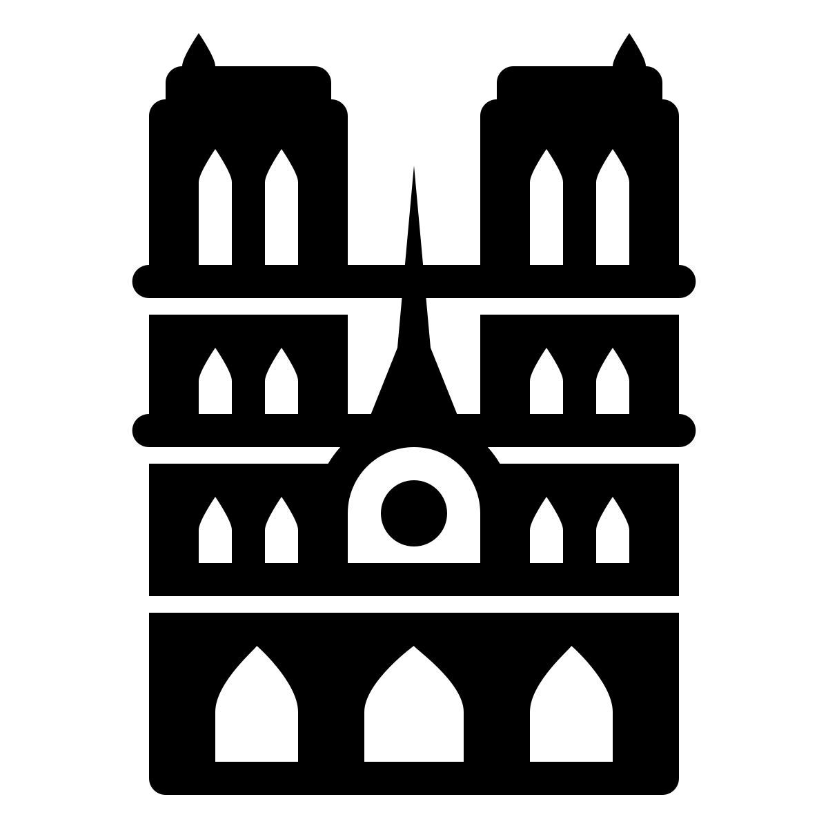 ios 17 filled style notre dame icon
