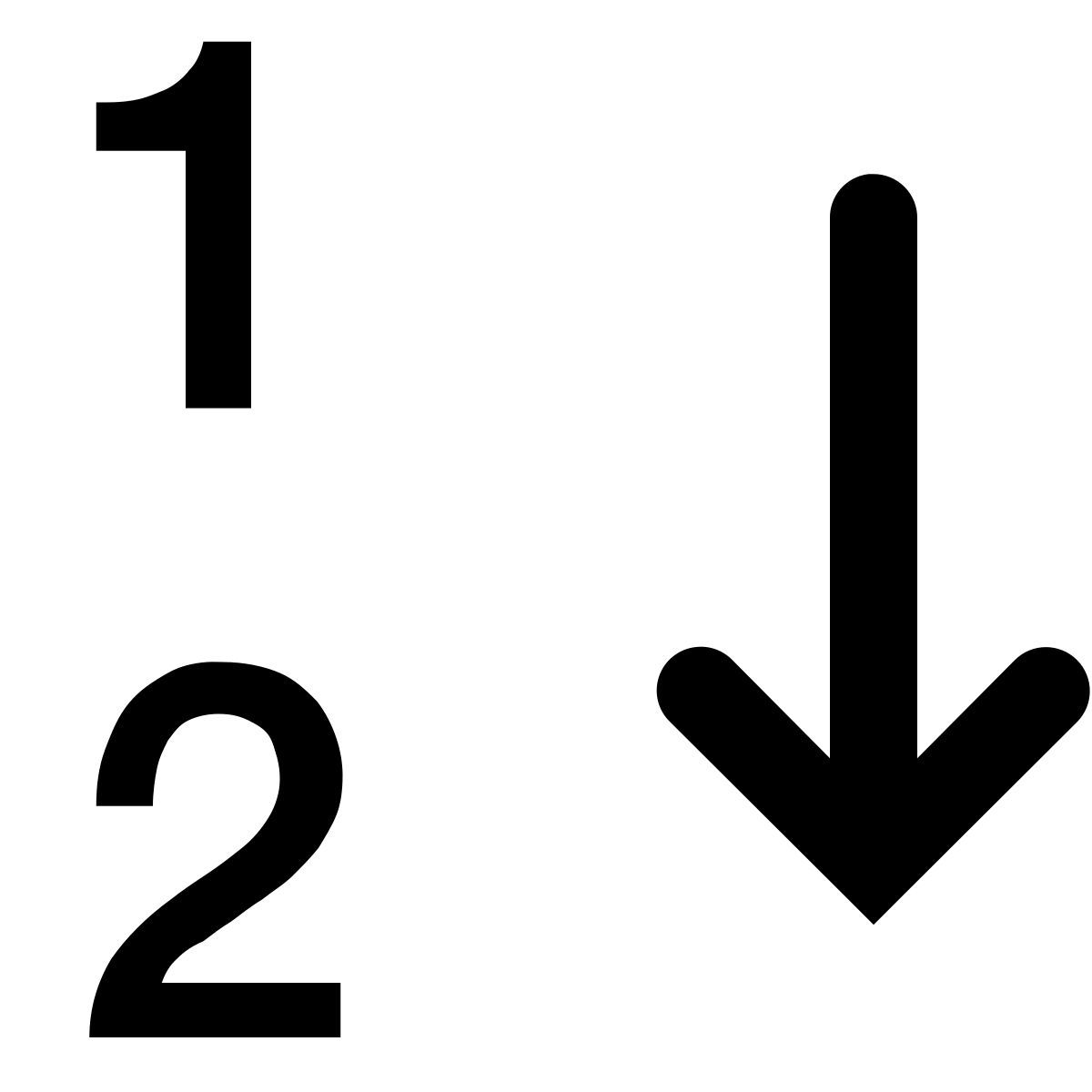 ios 17 filled style numerische sortierung icon