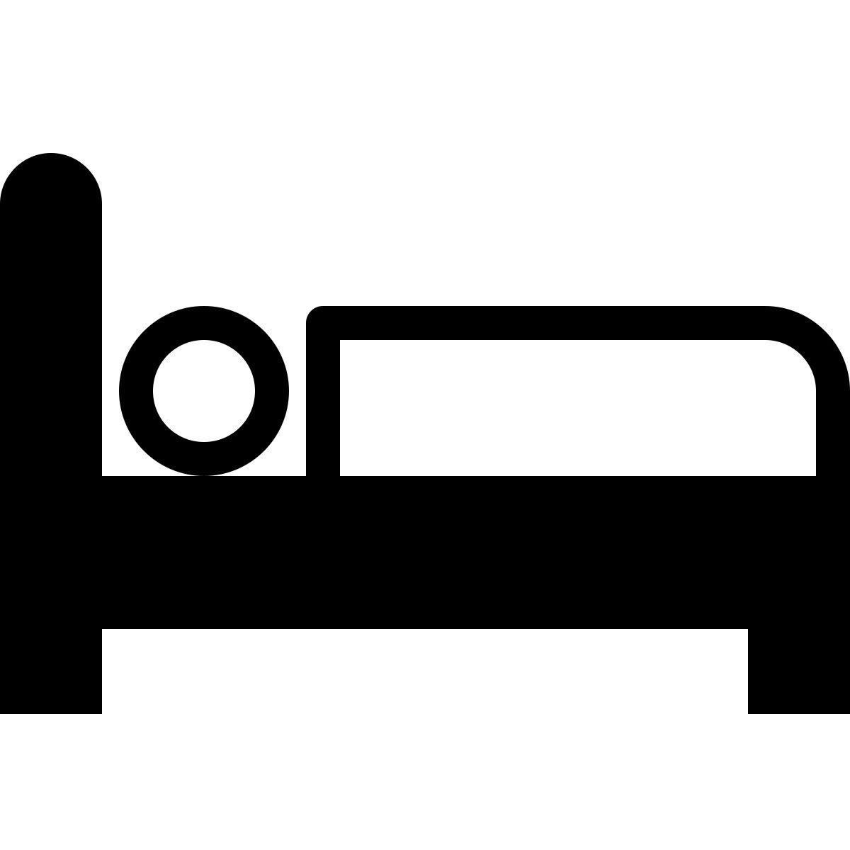 ios 17 filled style 被占用的床 icon