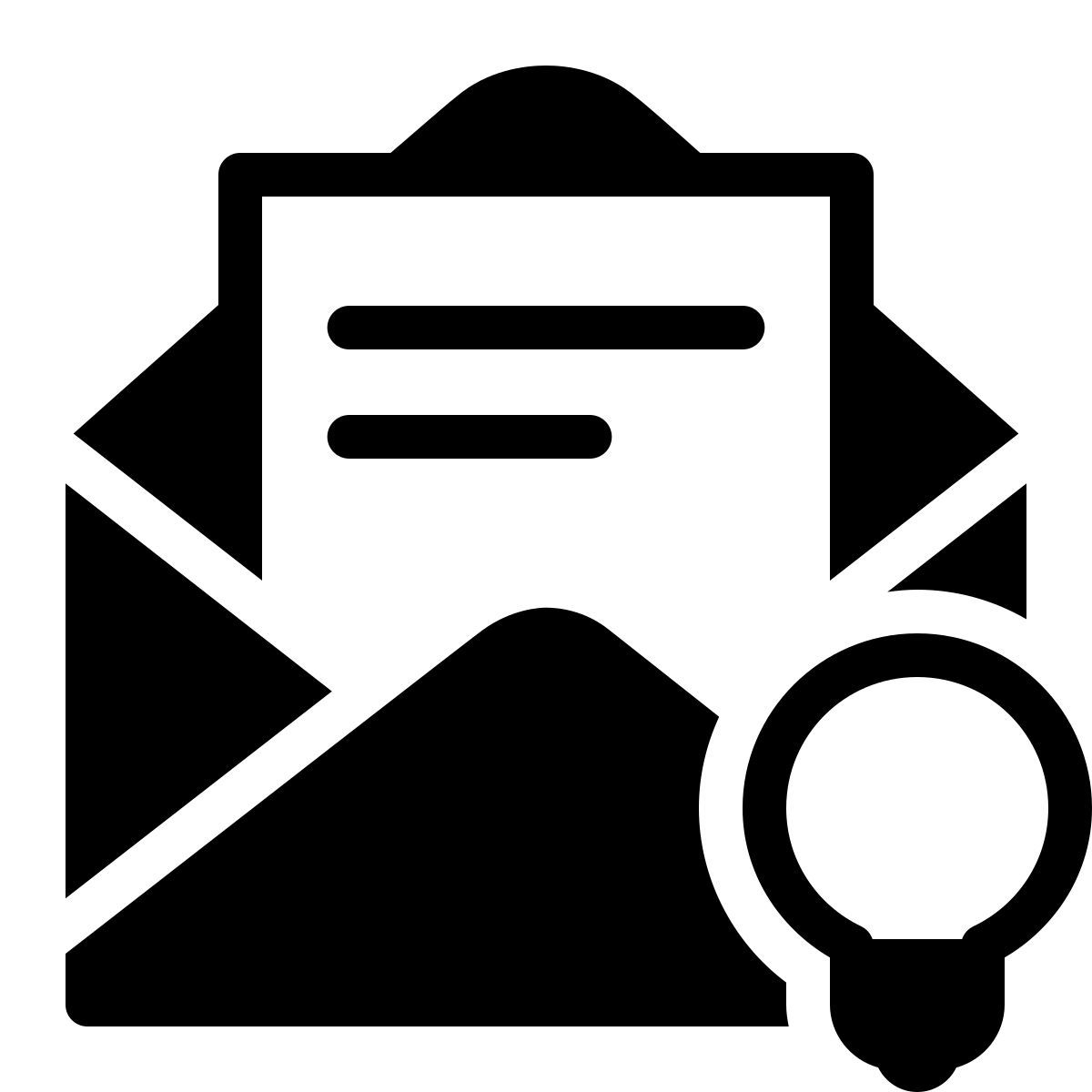 ios 17 filled style open envelope idea icon