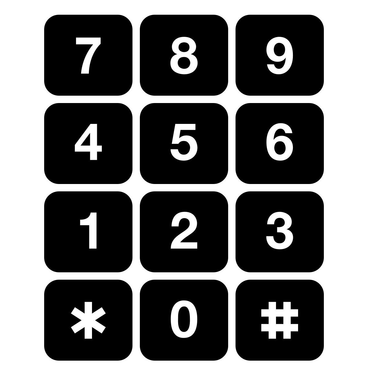 ios 17 filled style phone keypad icon