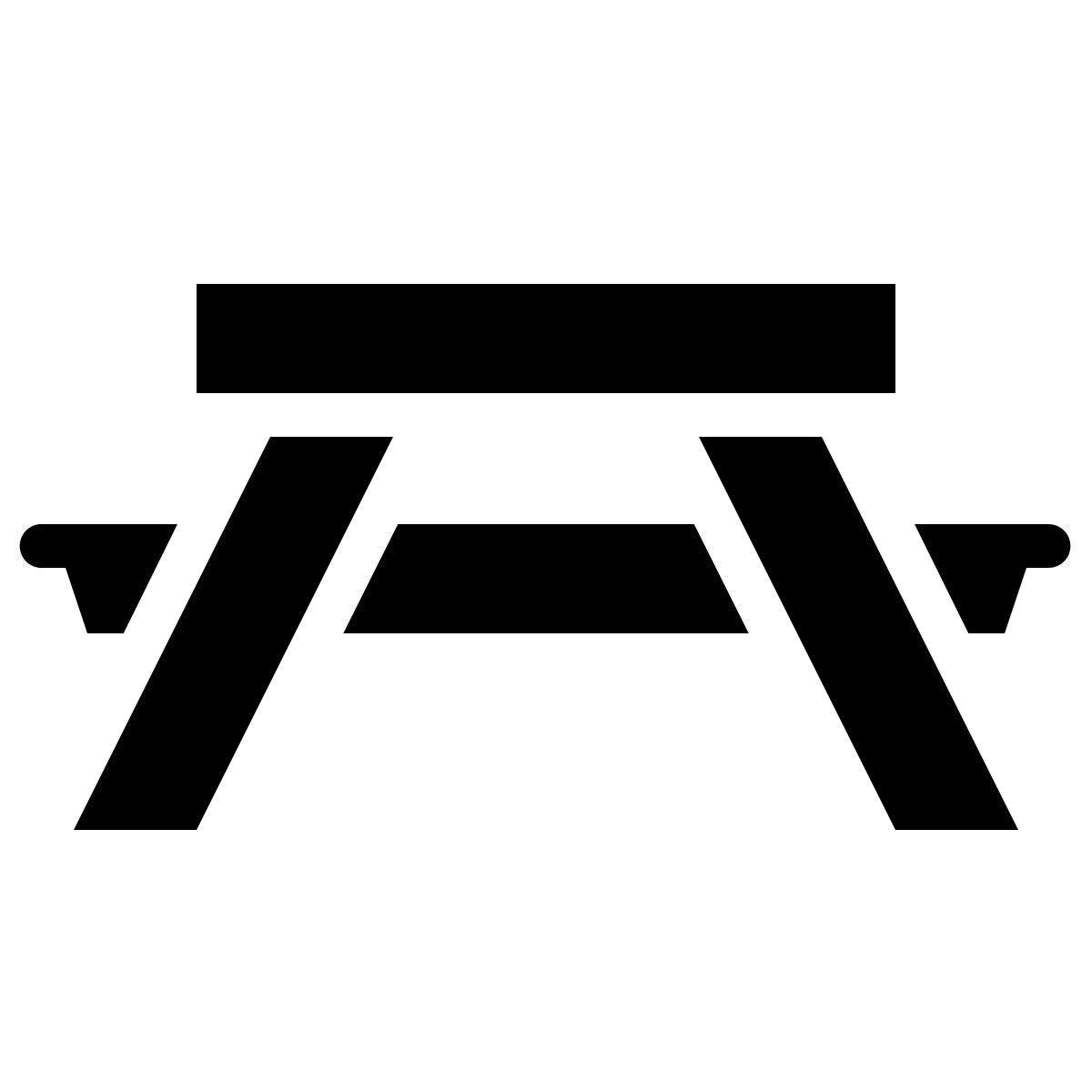 ios 17 filled style 피크닉 테이블 icon