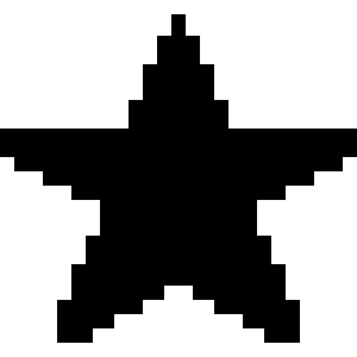 ios 17 filled style pixel star icon