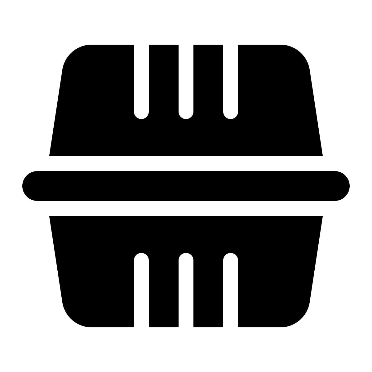 ios 17 filled style récipient alimentaire en plastique icon