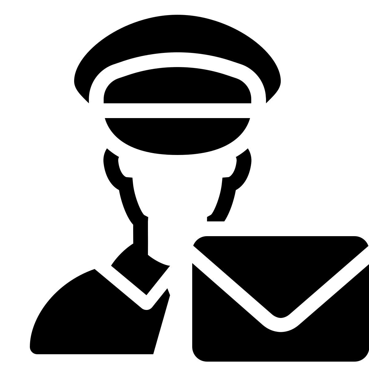 ios 17 filled style 우편 집배원 icon