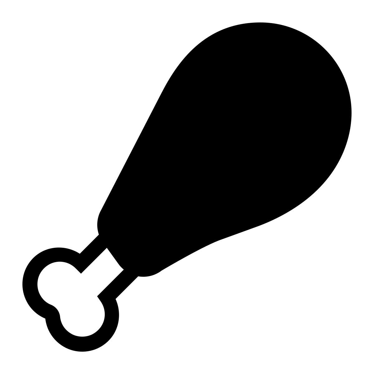 ios 17 filled style pierna de aves de corral rellenadas icon