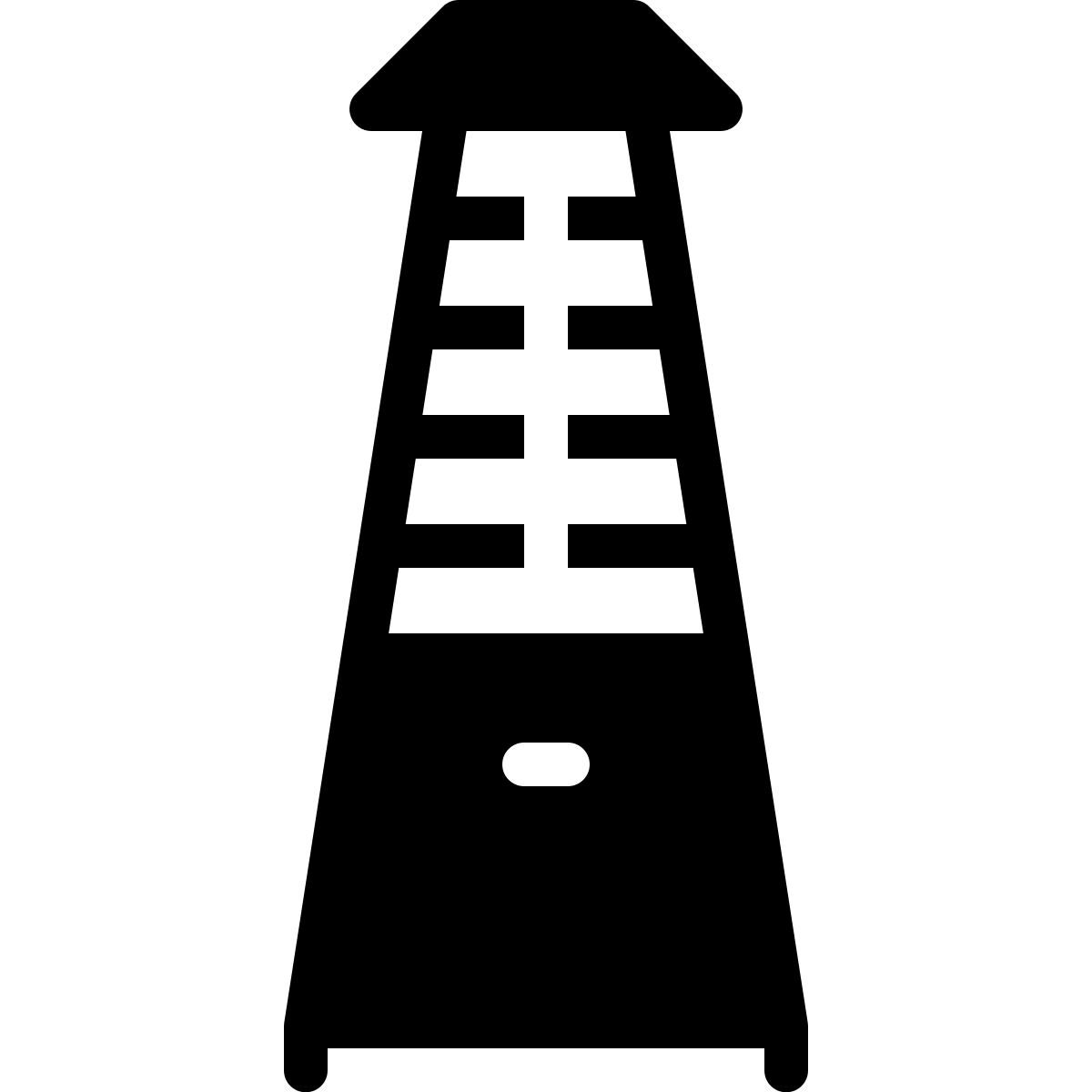 ios 17 filled style 피라미드 테라스 히터 icon