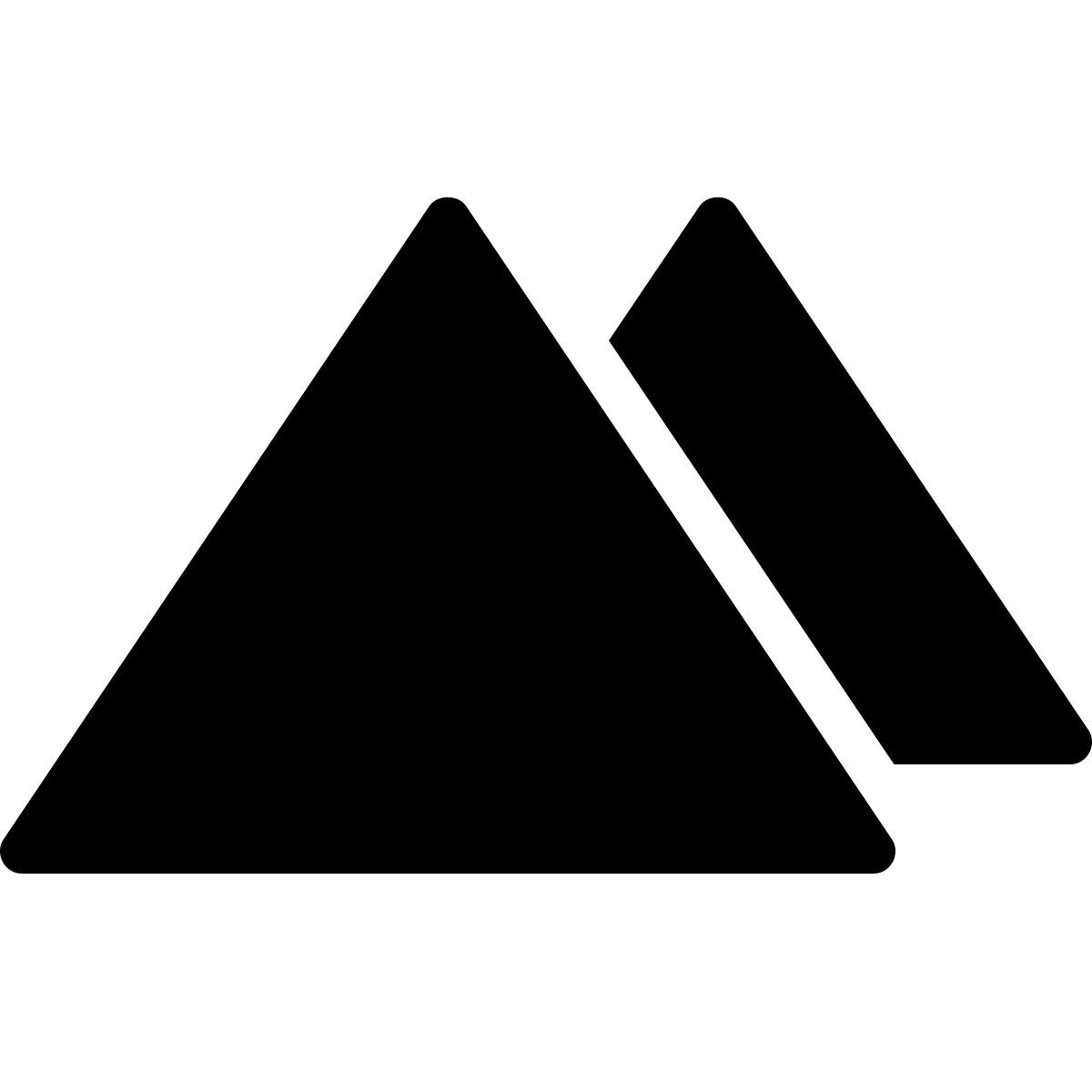 ios 17 filled style 피라미드 icon