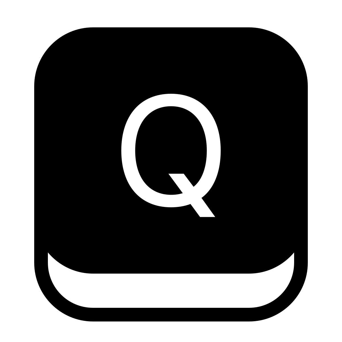 ios 17 filled style q key icon