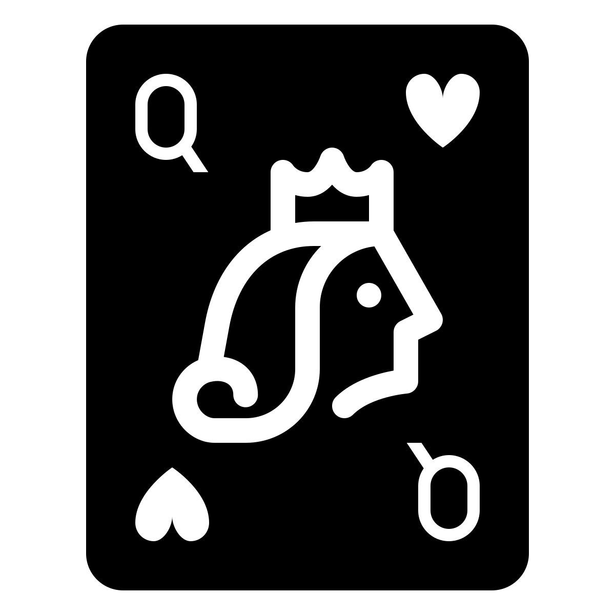 ios 17 filled style reina de corazones icon