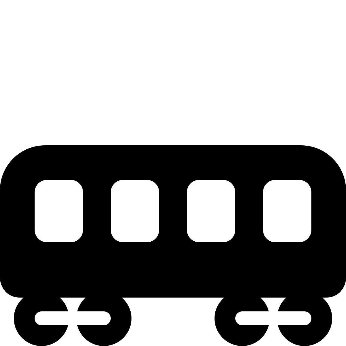 ios 17 filled style vagón de ferrocarril icon