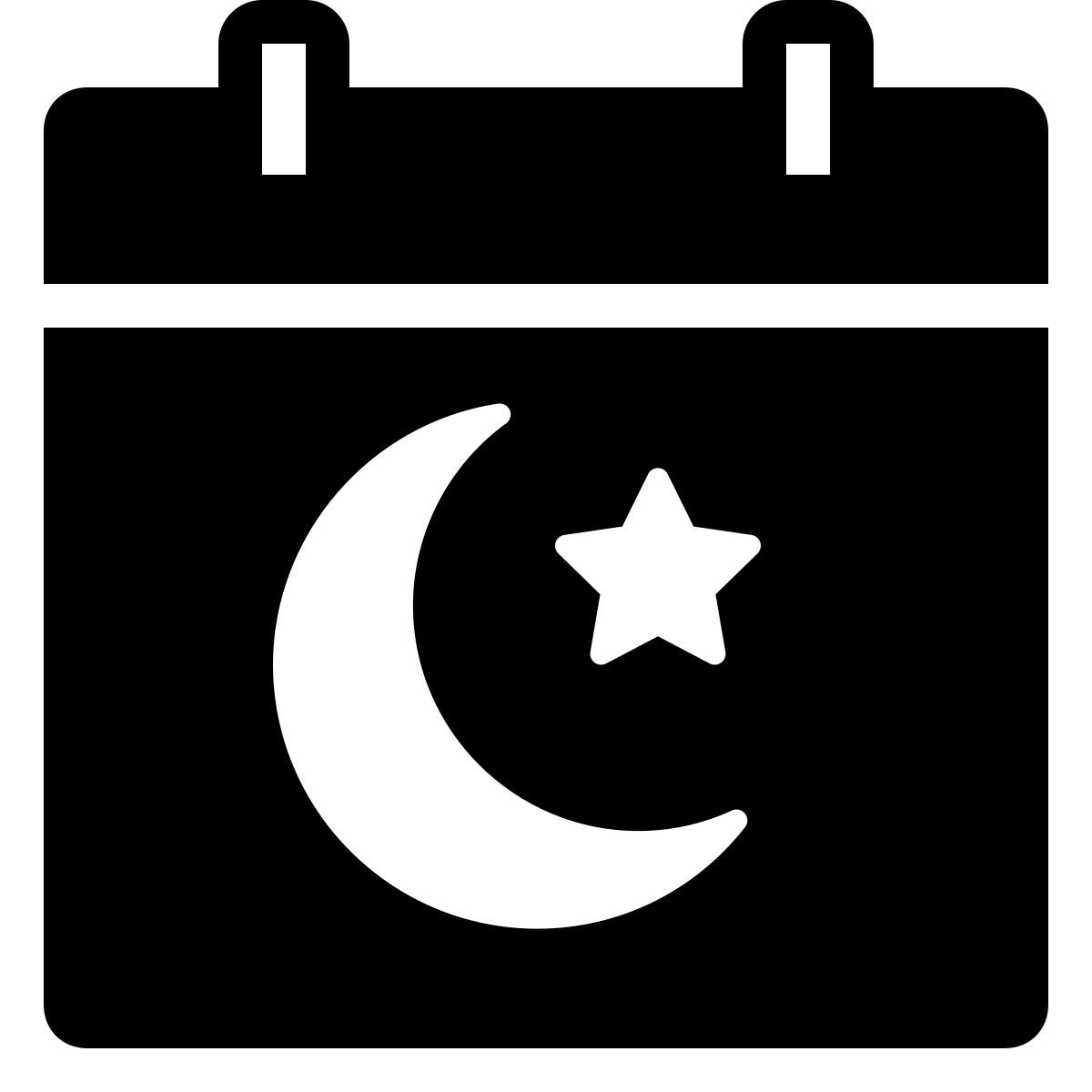 ios 17 filled style calendario de ramadán icon