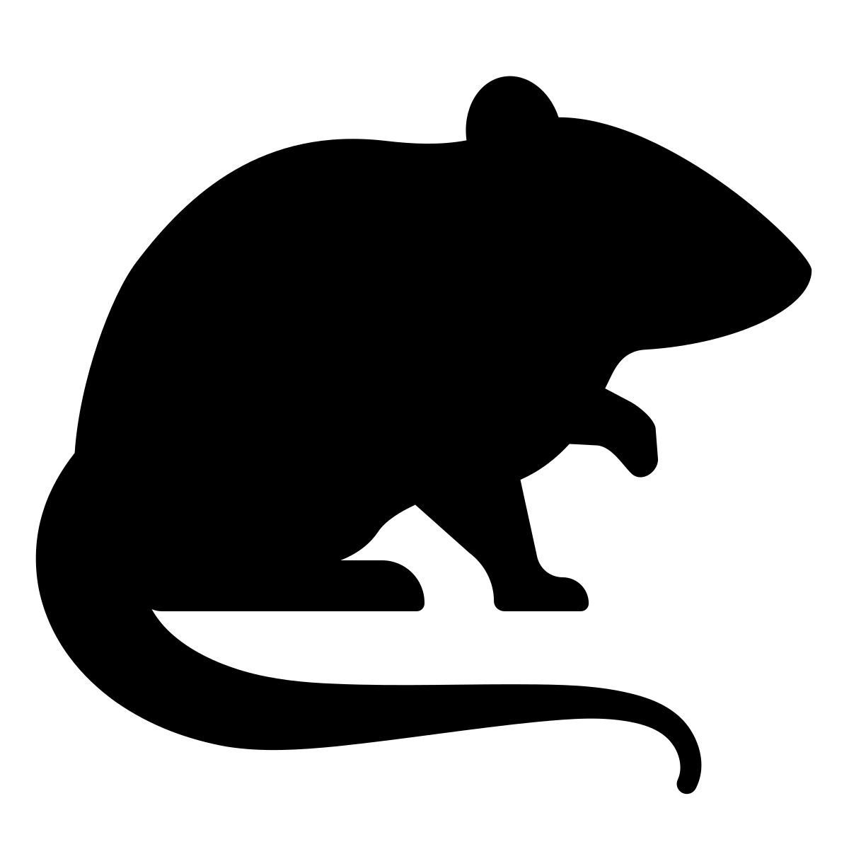 ios 17 filled style rat silhuette icon