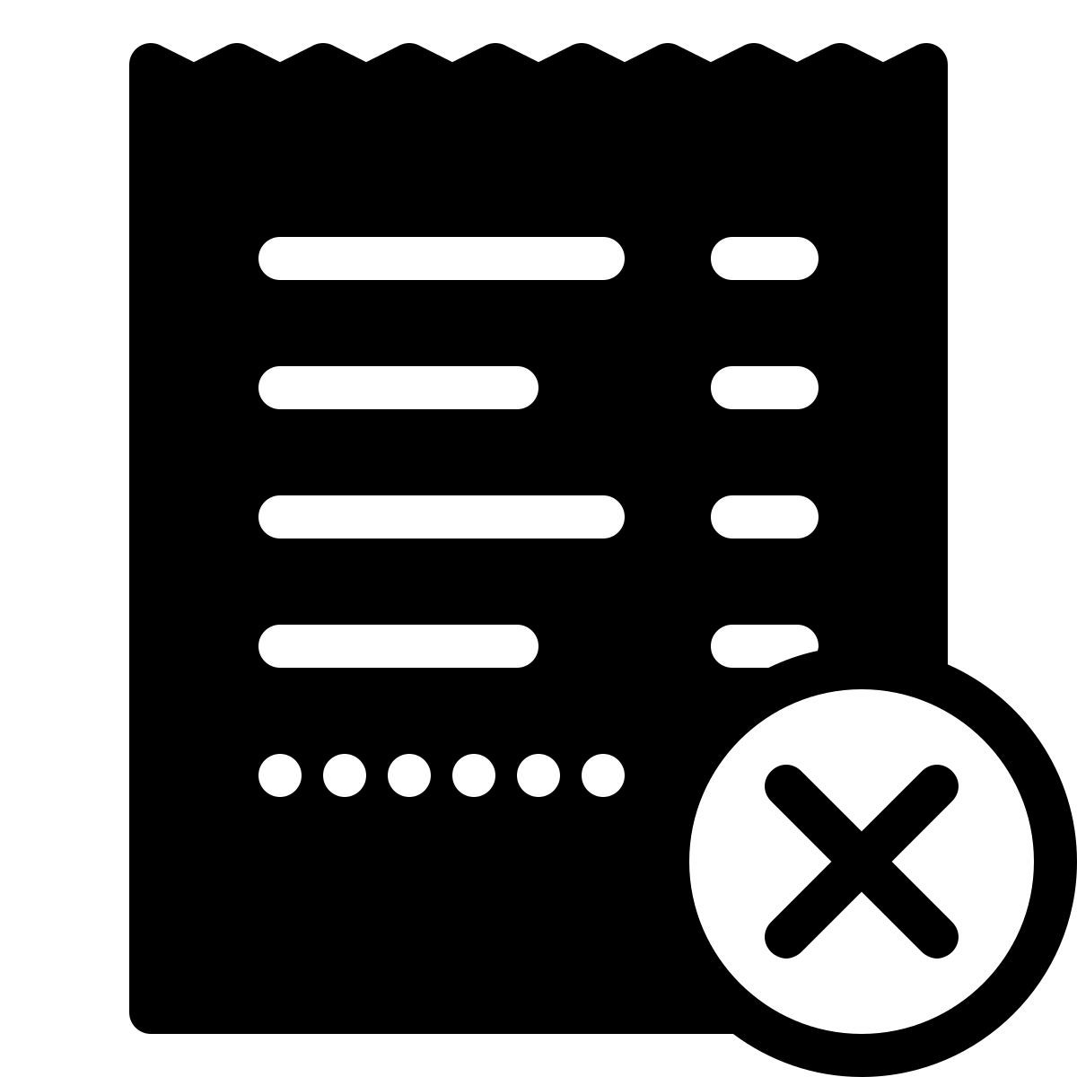 ios 17 filled style receipt declined icon