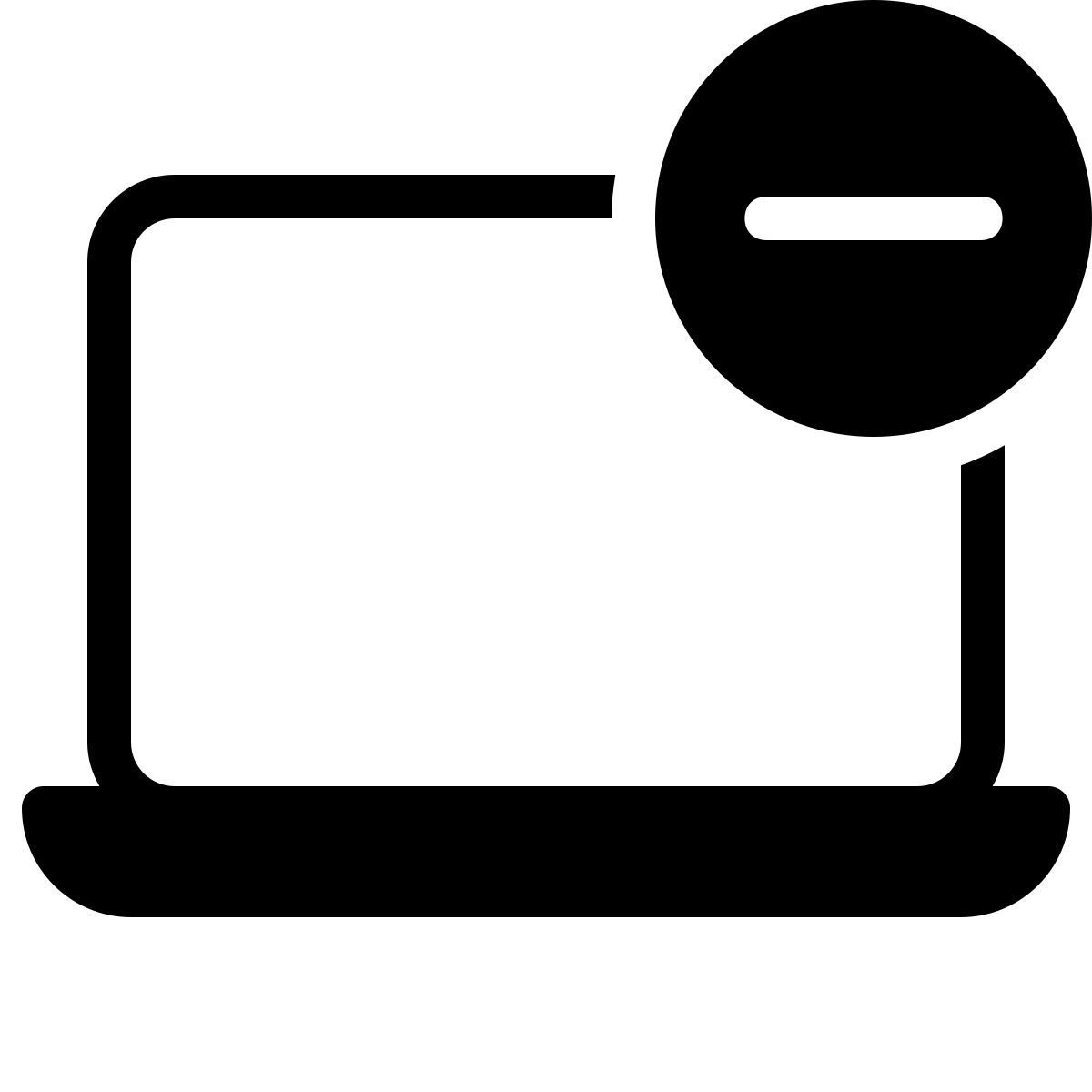 ios 17 filled style supprimer de l&#39;ordinateur portable icon