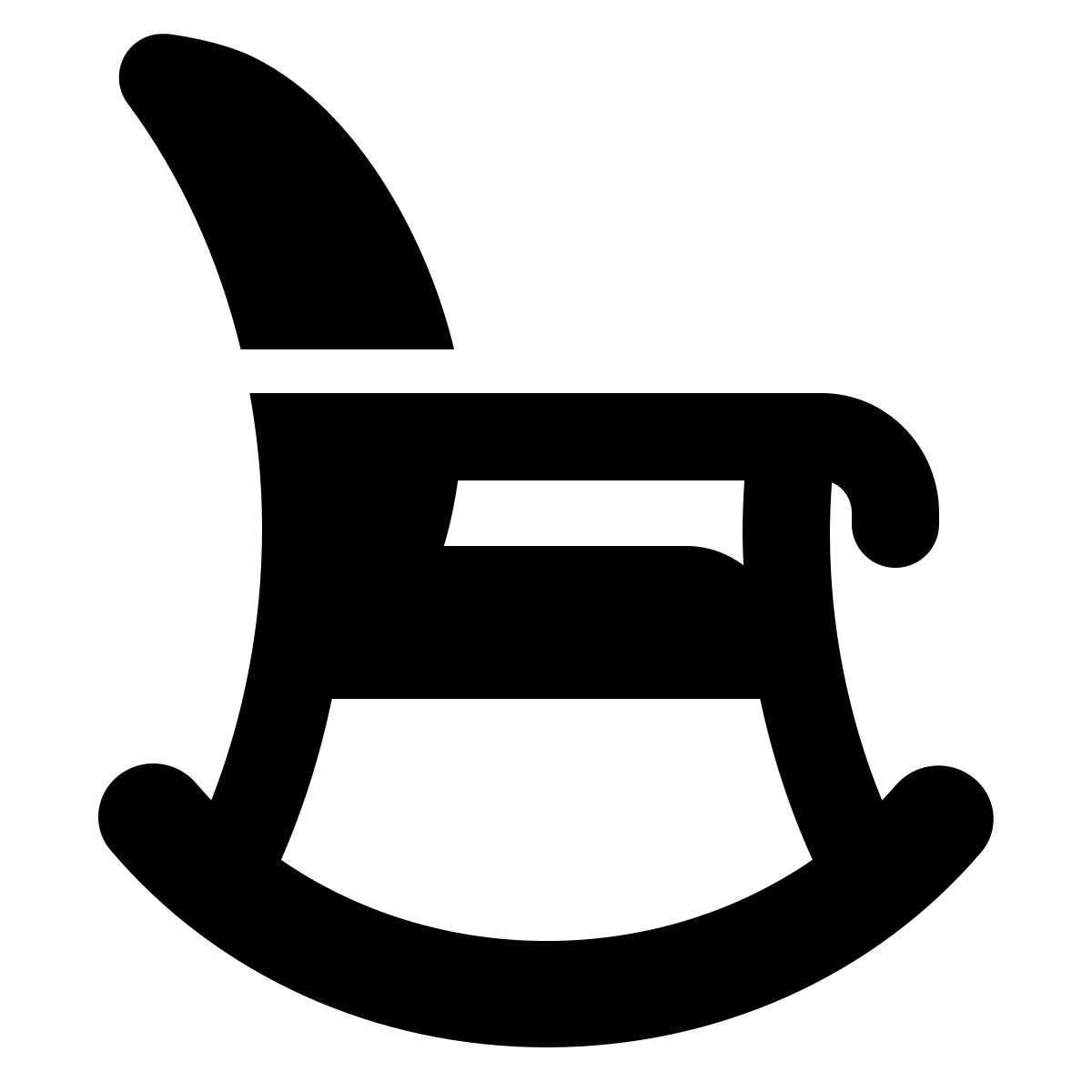 ios 17 filled style 摇椅 icon