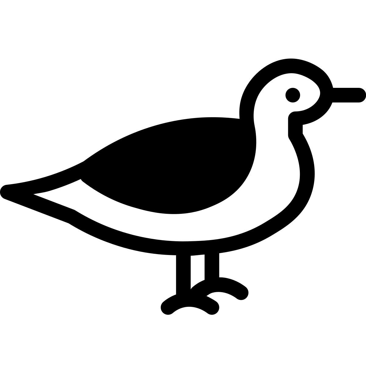 ios 17 filled style seagull icon