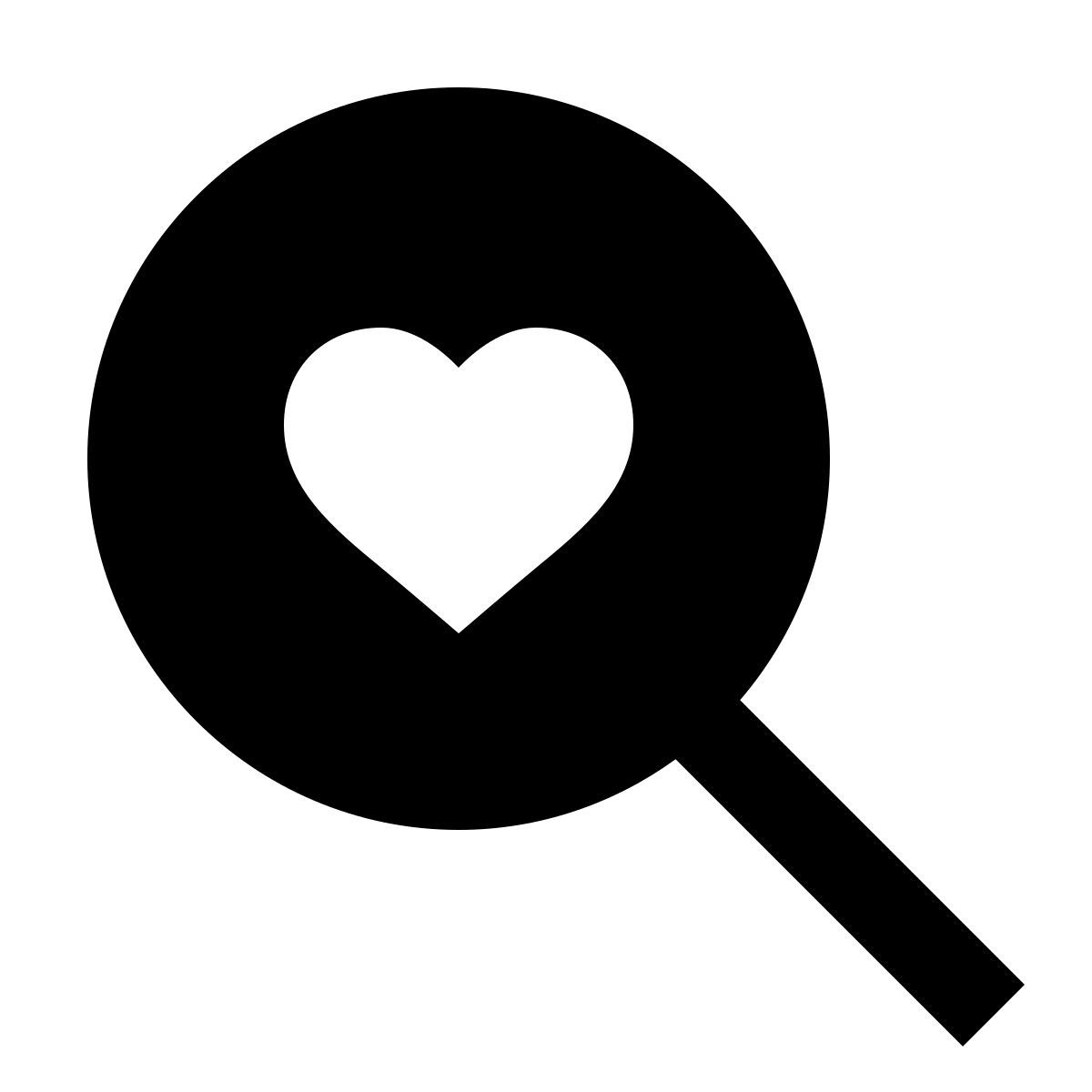 ios 17 filled style búsqueda de amor icon