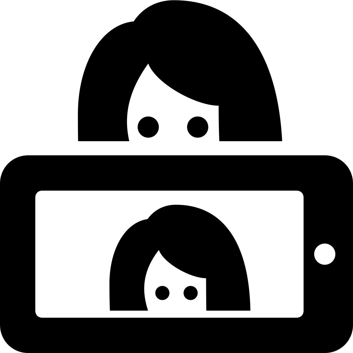 ios 17 filled style 셀카 icon