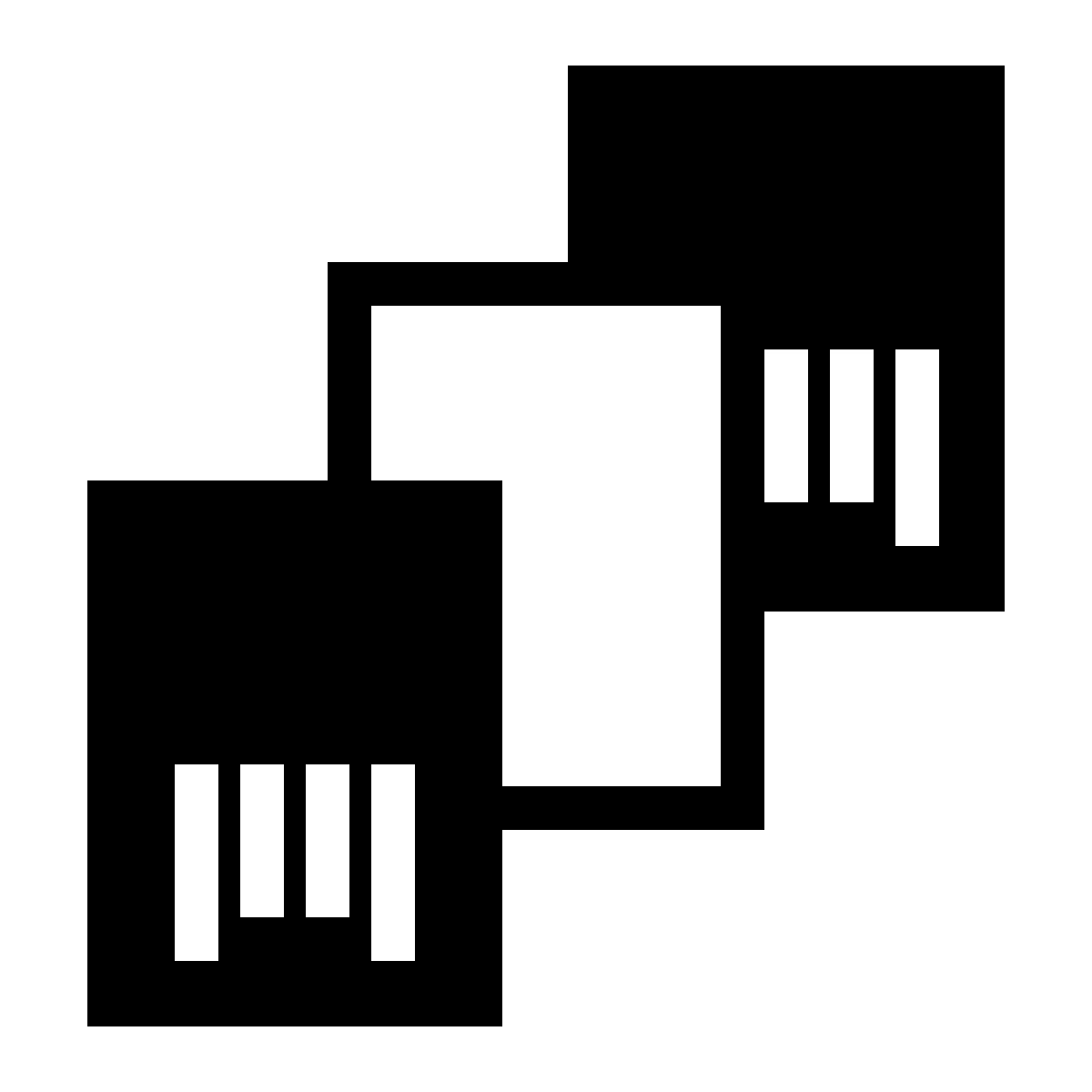 ios 17 filled style separate using a bar code icon