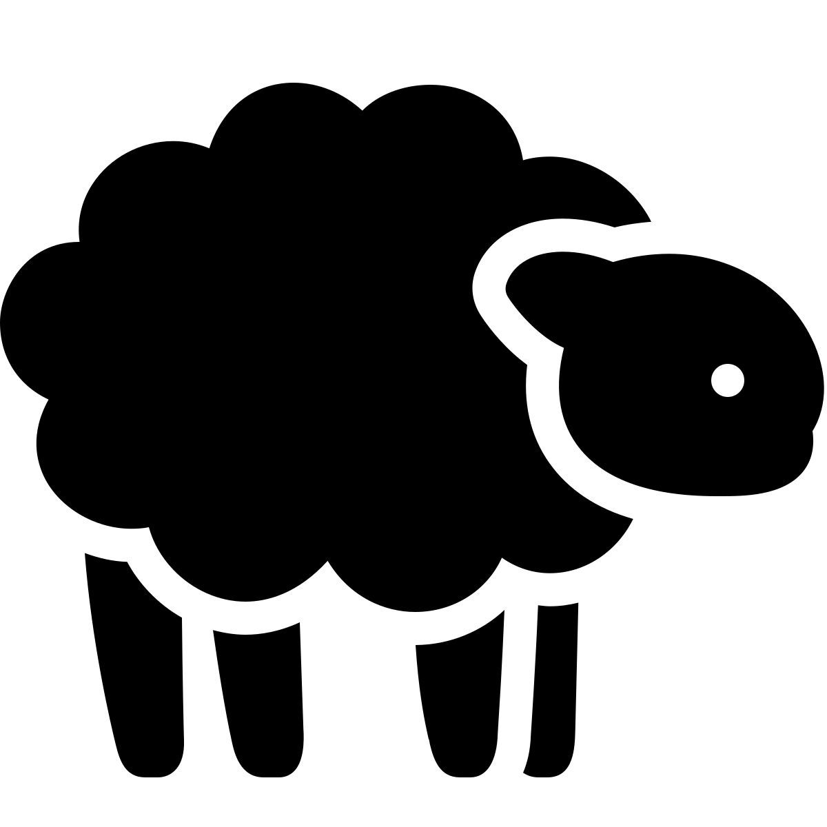 ios 17 filled style sheep icon