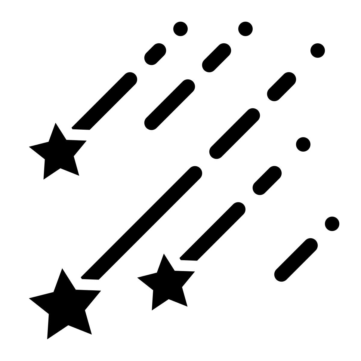 ios 17 filled style shooting stars icon