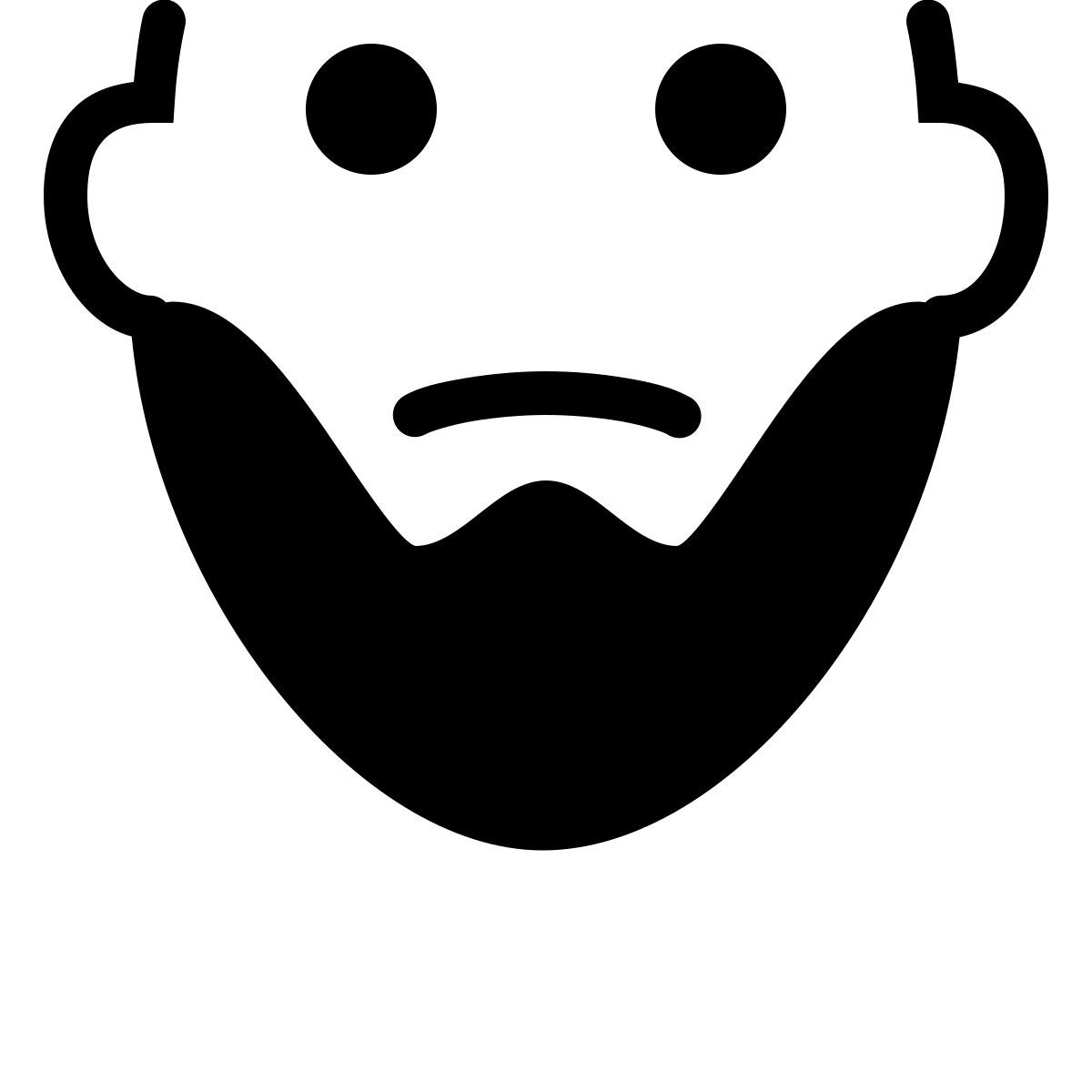 ios 17 filled style kurzer bart icon