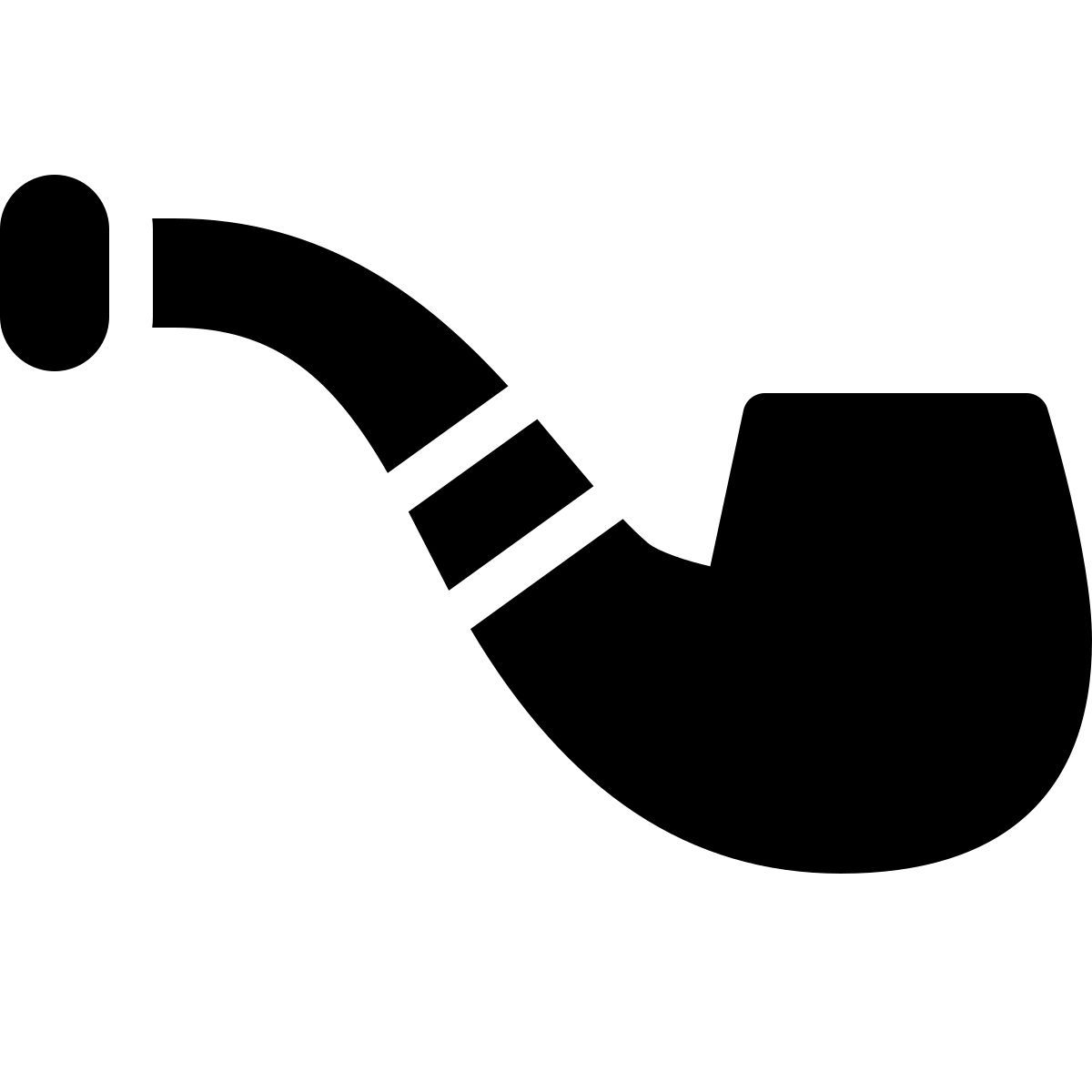 ios 17 filled style 담배 파이프 icon