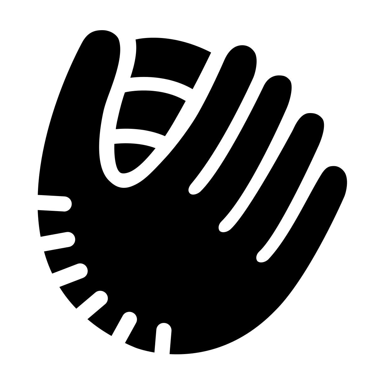 ios 17 filled style 垒球手套 icon