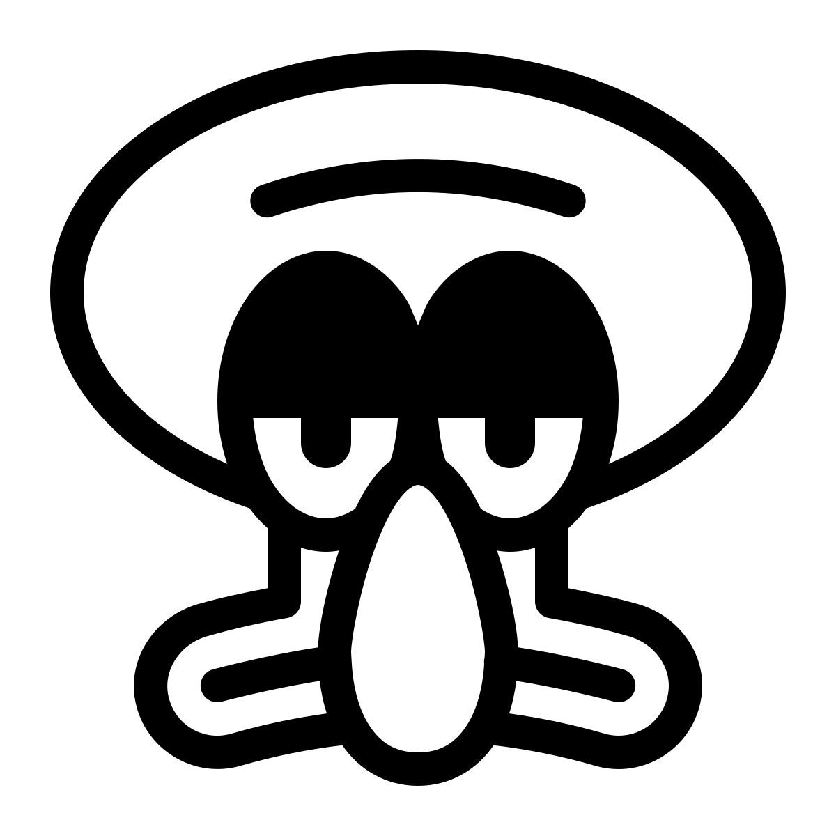 ios 17 filled style calamardo tentáculos icon