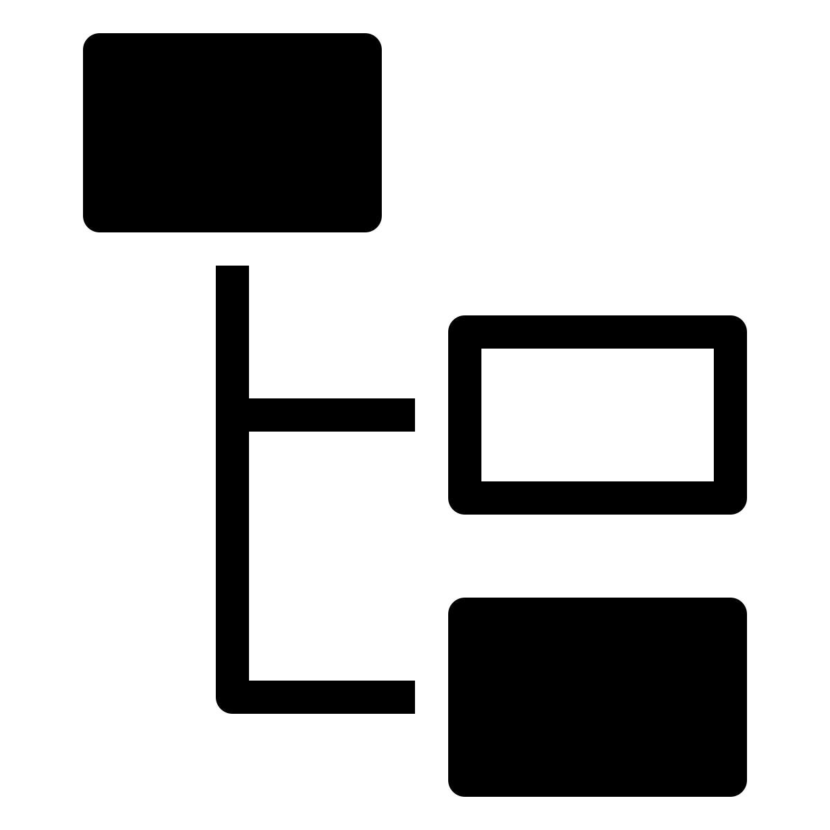 ios 17 filled style 堆积的组织结构图突出显示第一个节点 icon