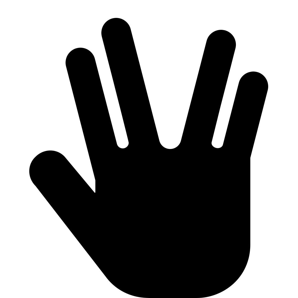 ios 17 filled style 스타 트렉 제스처 icon