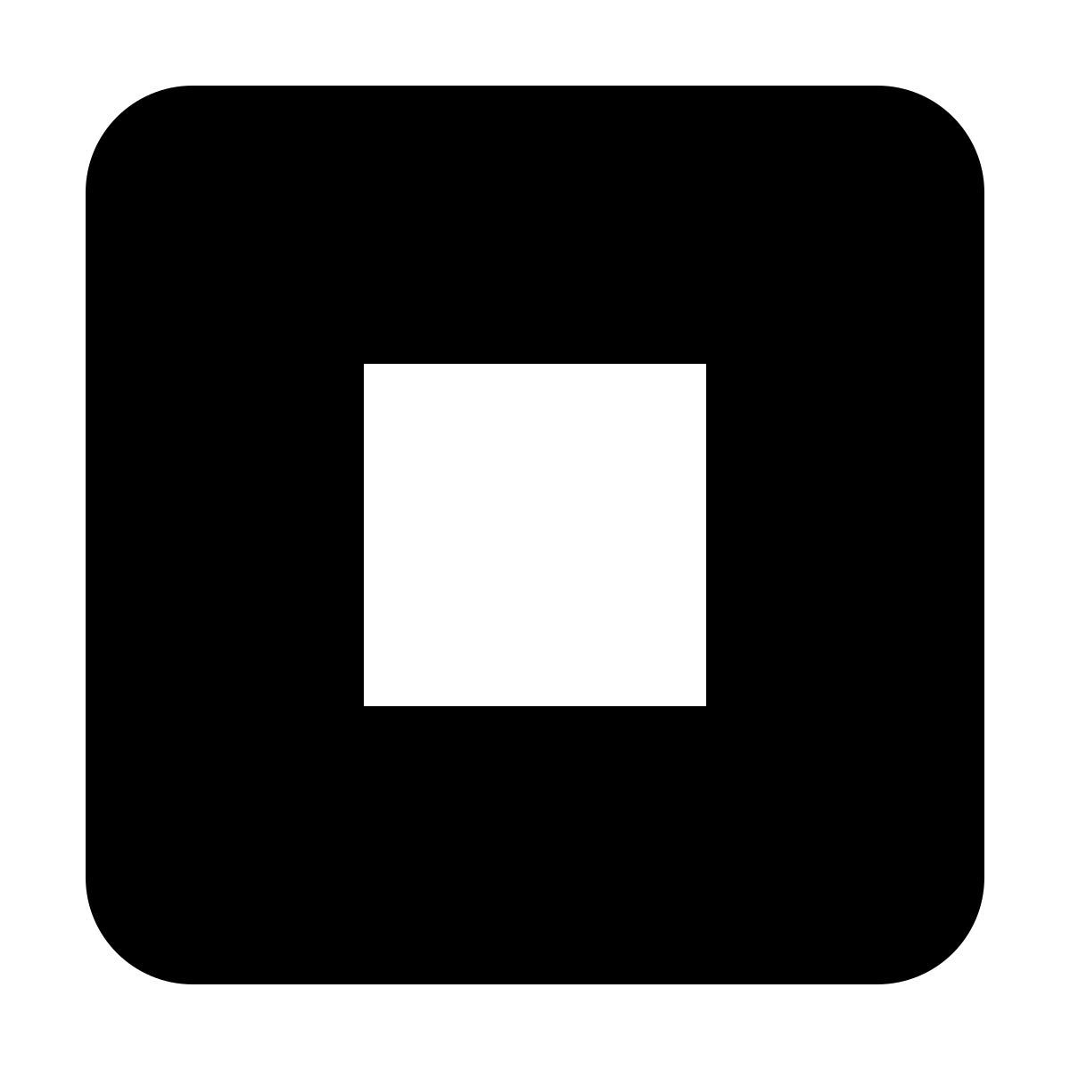 ios 17 filled style detener al cuadrado icon