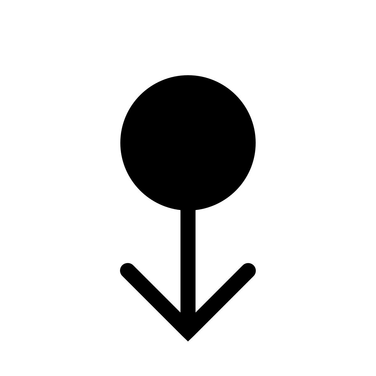 ios 17 filled style deslizar hacia abajo icon