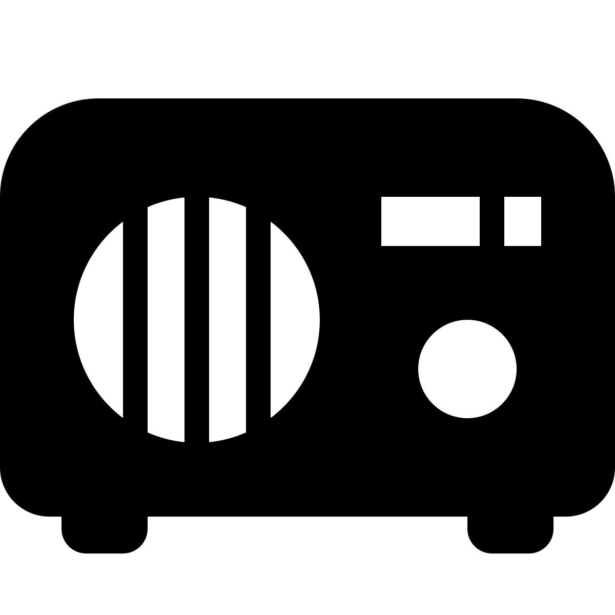 ios 17 filled style radio de mesa icon