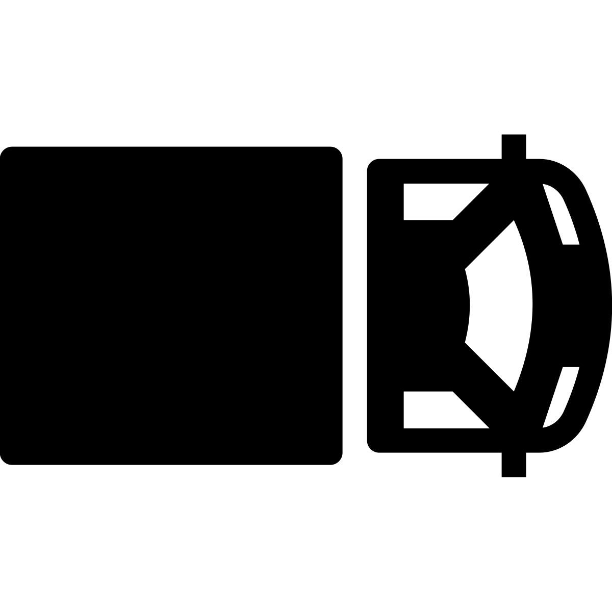 ios 17 filled style vue de dessus du camion icon