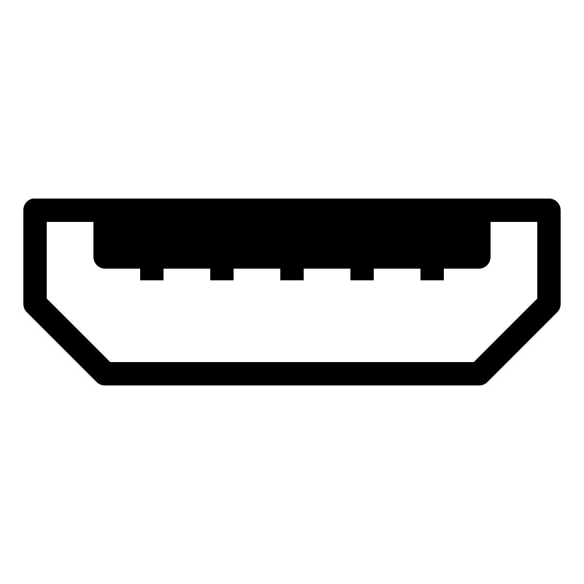 ios 17 filled style usb微型b icon