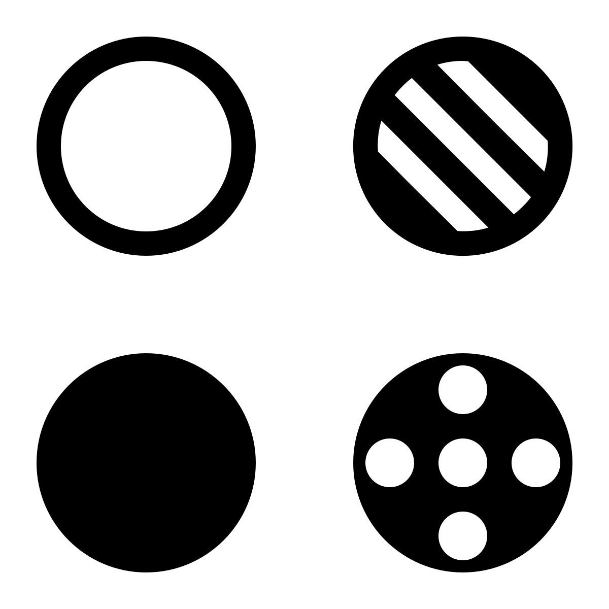 ios 17 filled style círculos icon