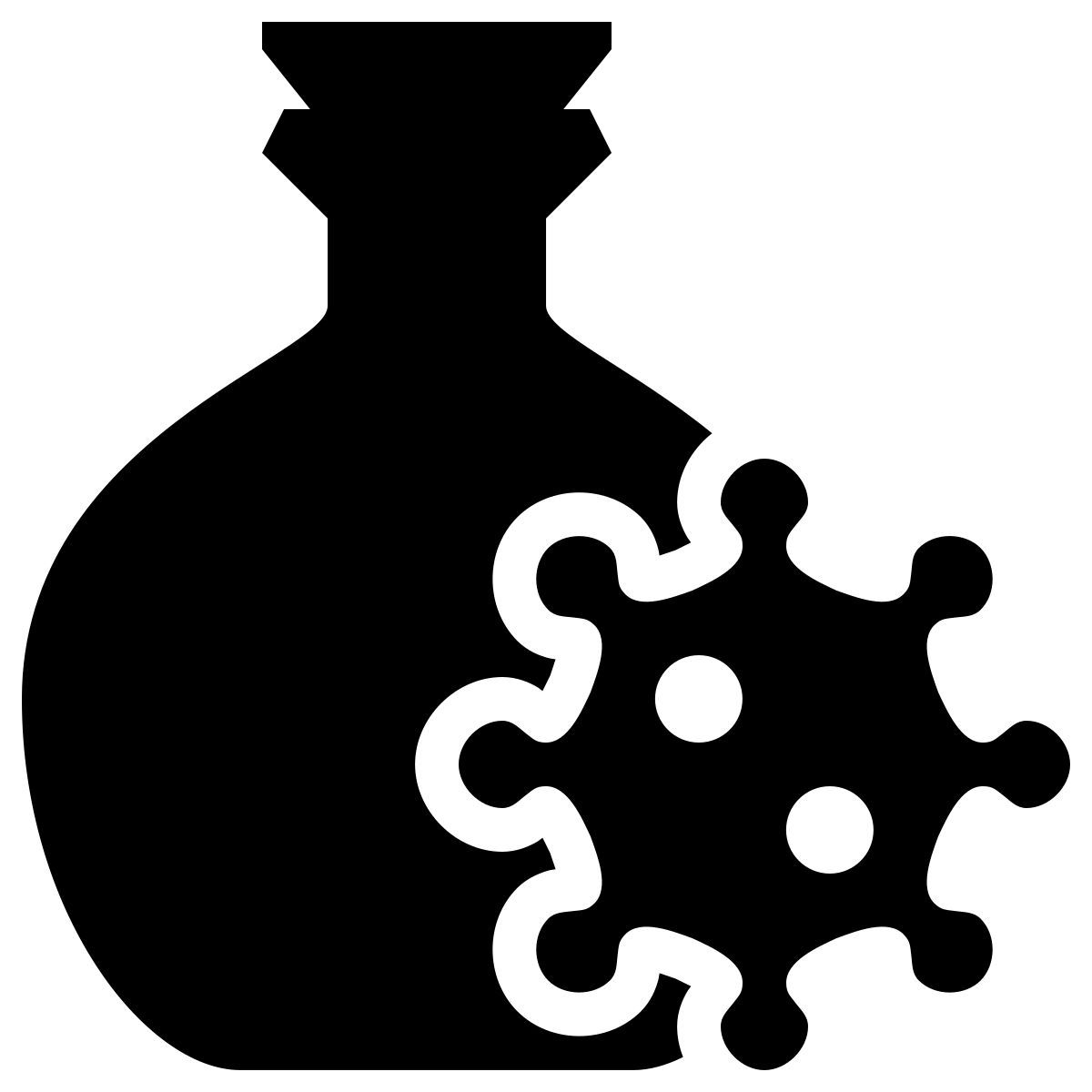 ios 17 filled style vírus do frasco icon