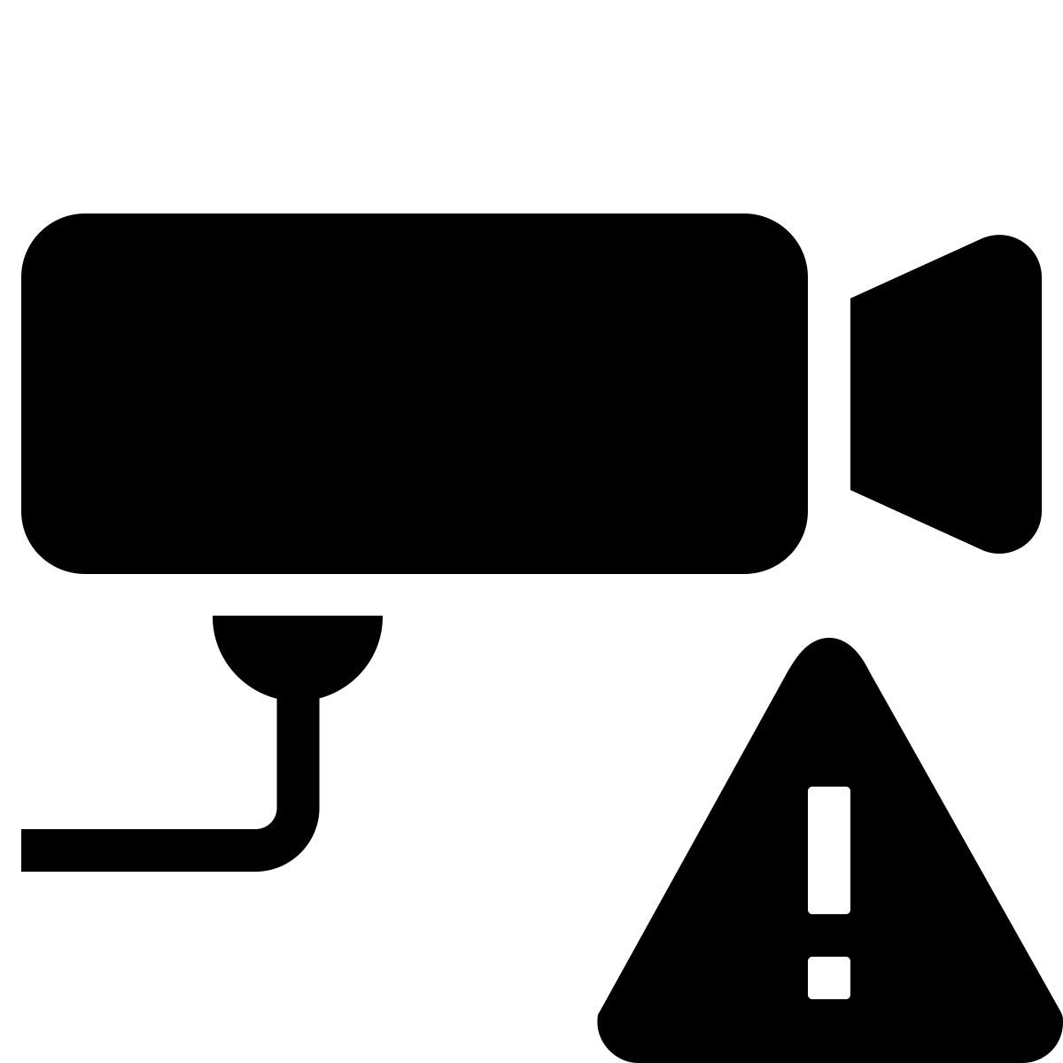 ios 17 filled style error de cámara de montaje en pared icon