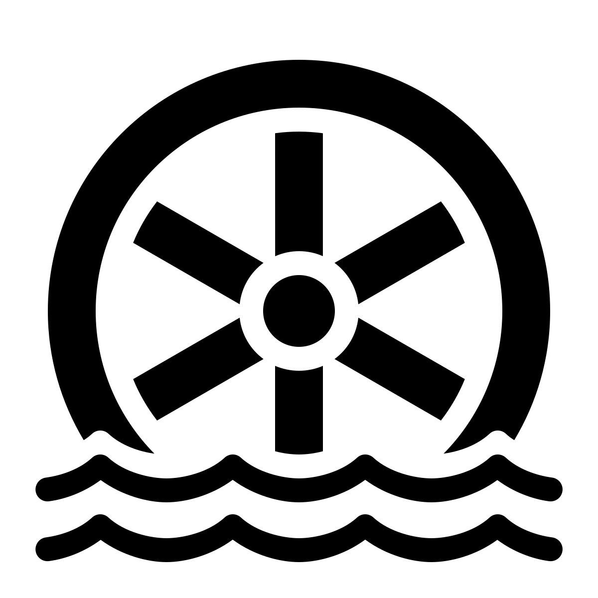 ios 17 filled style roue hydraulique icon