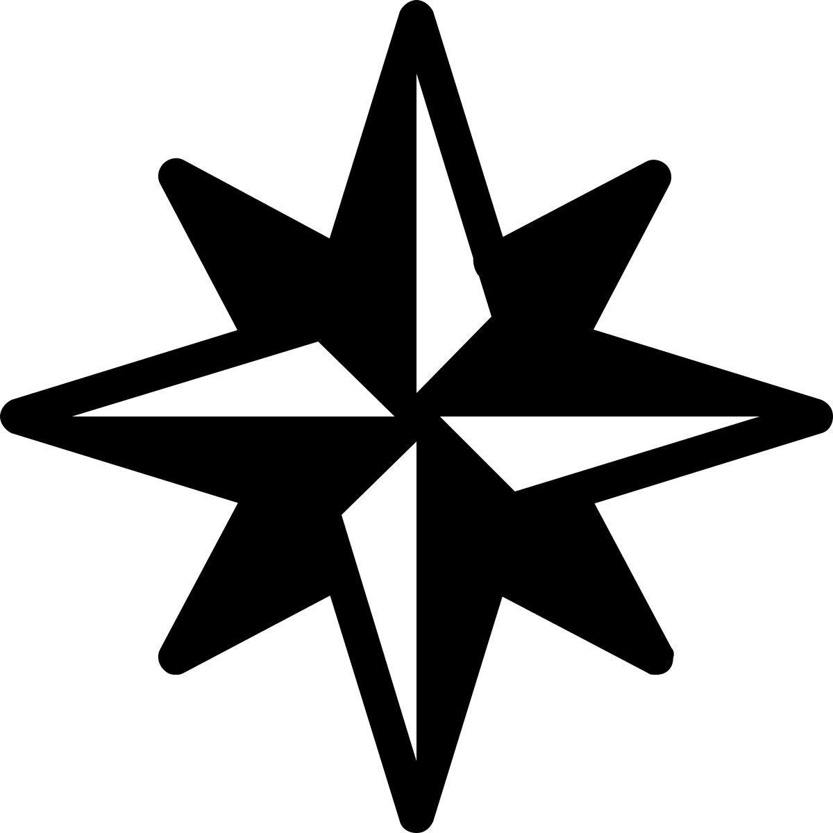 ios 17 filled style rosa de los vientos icon