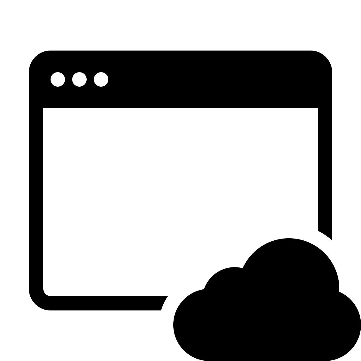 ios 17 filled style 창 구름 icon