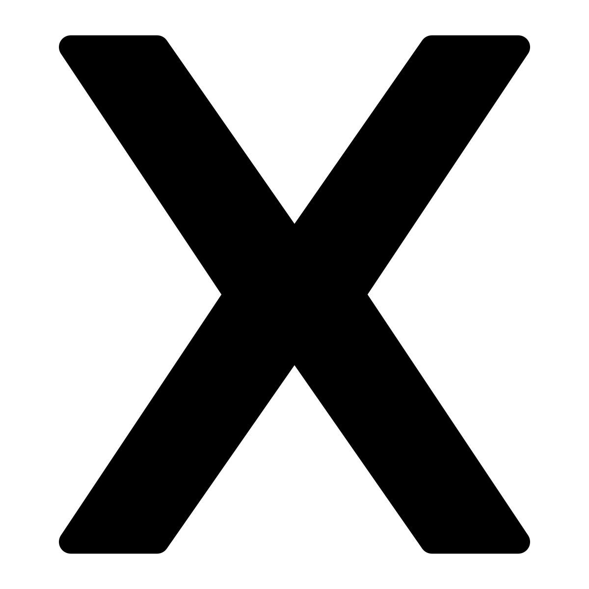 ios 17 filled style x icon