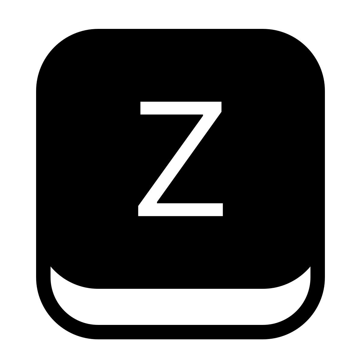 ios 17 filled style tecla z icon
