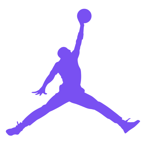 purple jordan symbol