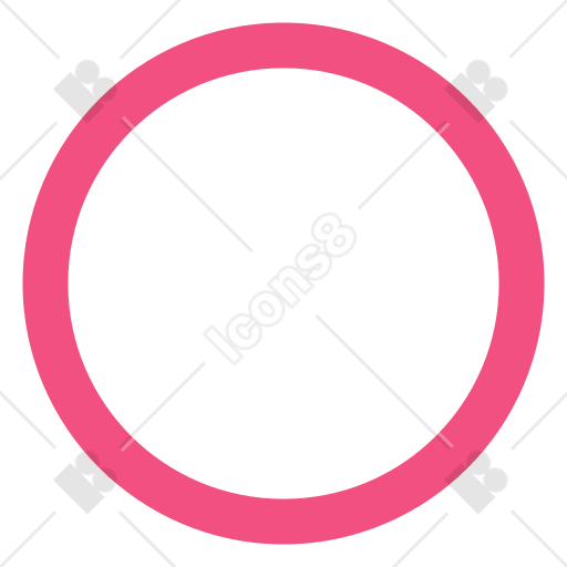 Pink Outline Circle