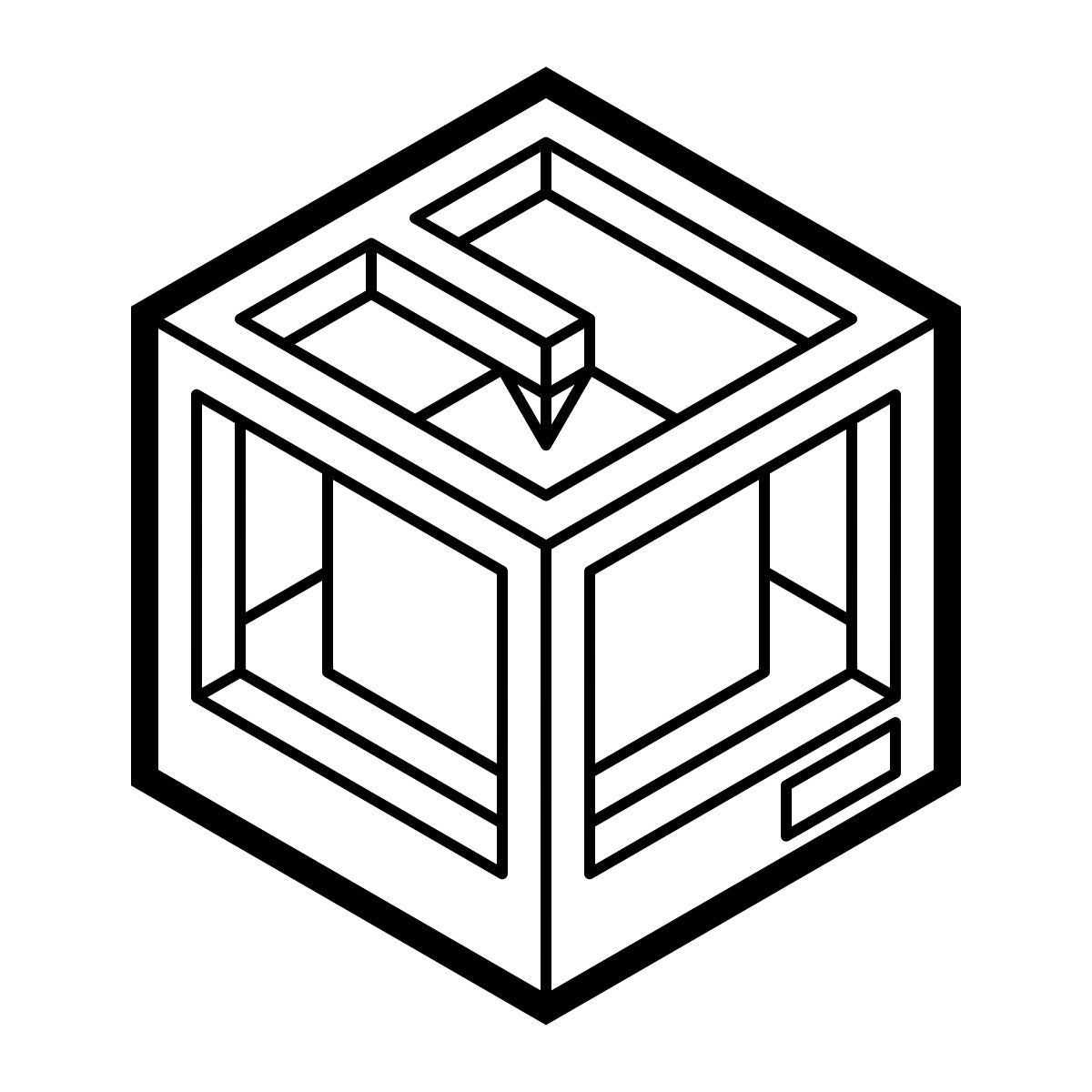 isometric line style impresora 3d icon